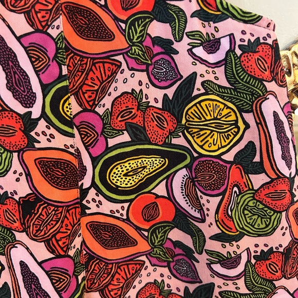 Lucy & Yak Limited Edition Vulvarees Dungaree Fruity Vulva US 4 Organic Cotton - Picture 7 of 8